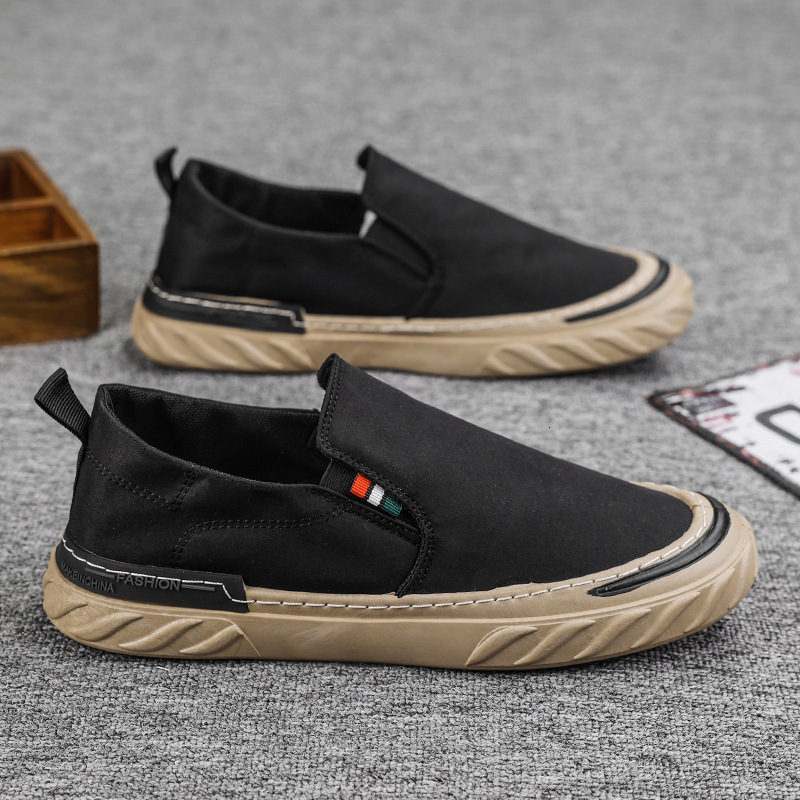 2024 Spring New Breathable Ice Silk Old Beijing Cloth Korean Edition Trendy Versatile Men's Casual Canvas Board Shoes