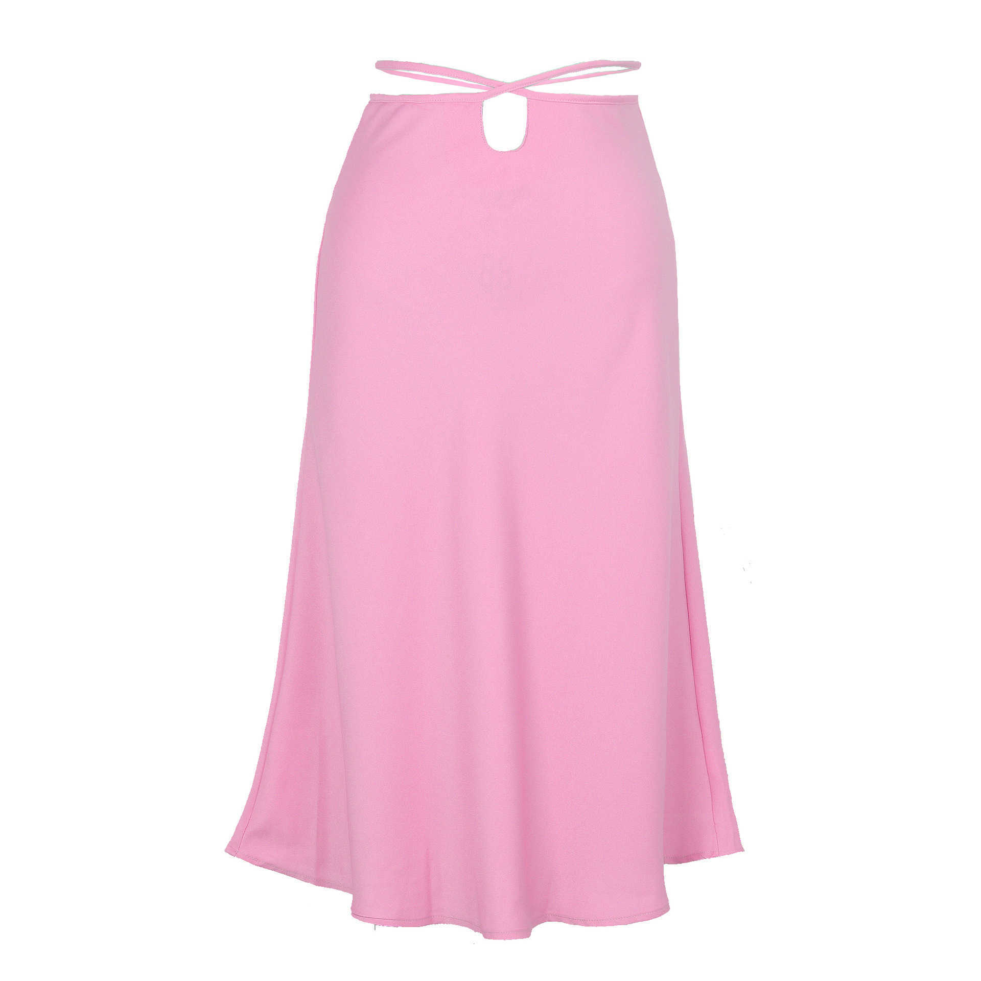 Women Vintage Ruffle Skirt Spring Skirt With Zipper Fishtail Dress Lace Side Up Black Length Adult Skirts Solid Color Slit Mid Length Skirt 241023