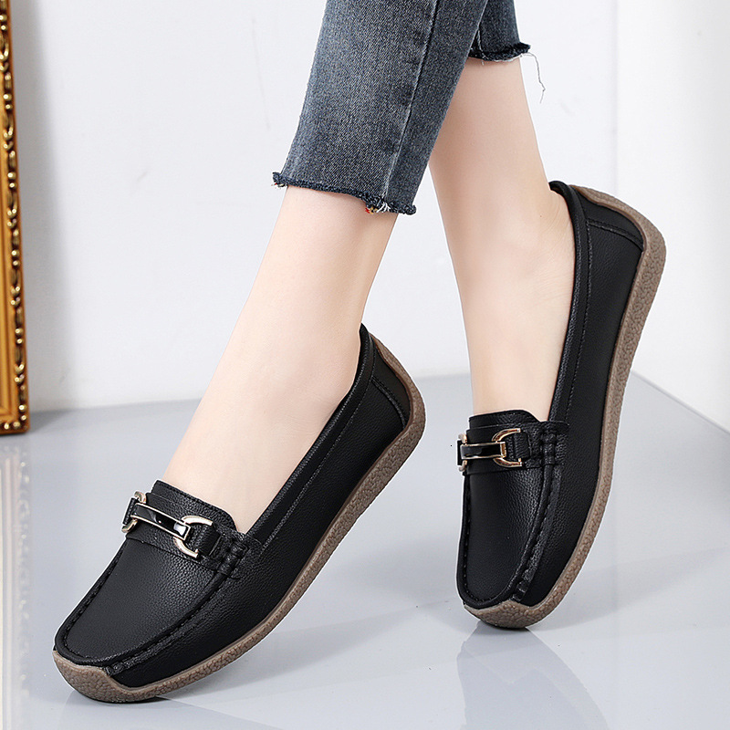 Large Flat Bottom Bean Casual Soft Sole Mom's Women's Four Seasons Lefu Shoes Size 35-44