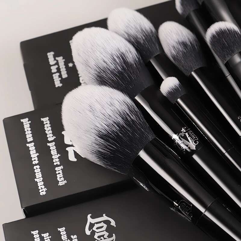 KVD 11Pcs Full Set Of Powder Foundation Shadower Concealer Highlighter Sculpting Brush Makeup Tool Maquiagem