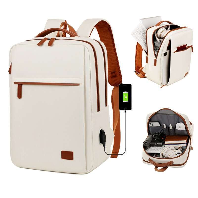 New Outdoor Simple Travel Backpack USB Charging School Bag
