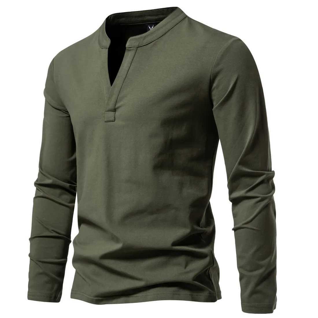 New autumn fashion mens shirt solid color long Sve slim fit cotton shirt casual hip-hop top 5XL W241106