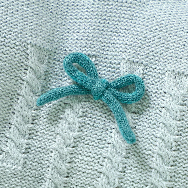 Infant Baby Clothes Sets for born Girls Blue Long Sleeve Sweaters JumpersPants Outfits 0-9M Toddler Fall Winter Outwear Suit 241106