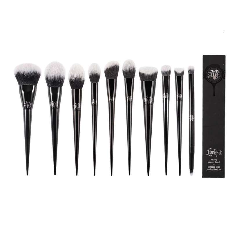 KVD 11Pcs Full Set Of Powder Foundation Shadower Concealer Highlighter Sculpting Brush Makeup Tool Maquiagem