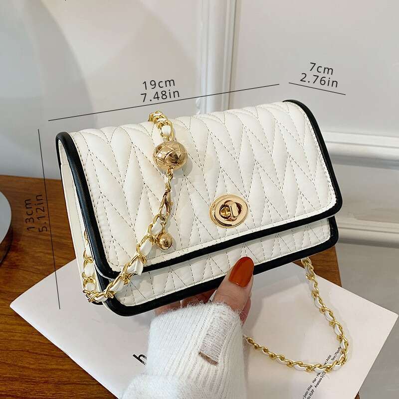 Designer Bag Fashionable Women's Shoulder Bag New Simple Chain Texture Small Square Bag Light Luxury Party Crossbody Bag Purses And Handbags