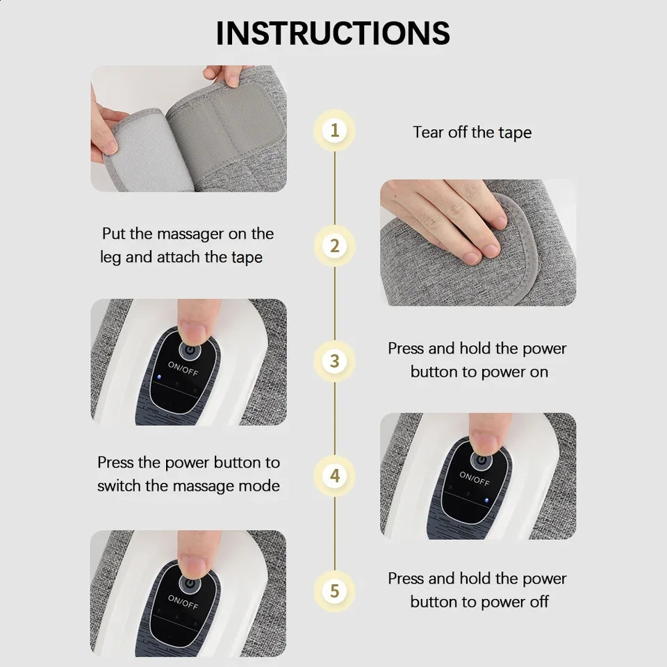 3-mode pneumatic calf massager electric leg massager 360 ° surrounding calf relaxation muscles leg slimming massage promotes blood circulation 241105