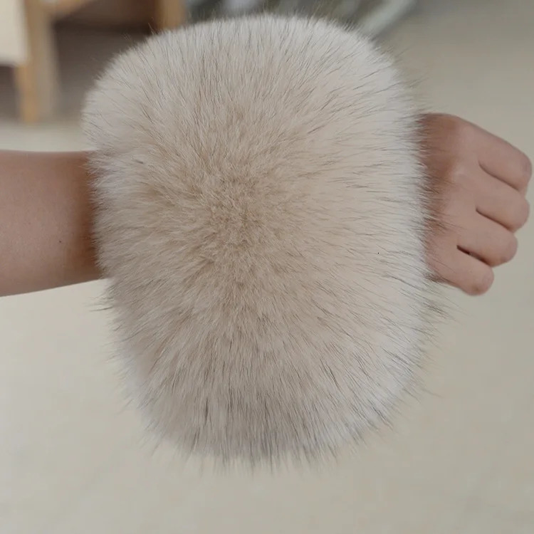 Winter Warm 100% Genuine Fox Fur Sleeve Genuine Womens Warm Arm Sleeve Natural Fox Wrist Fashion Sleeve Womens 241106