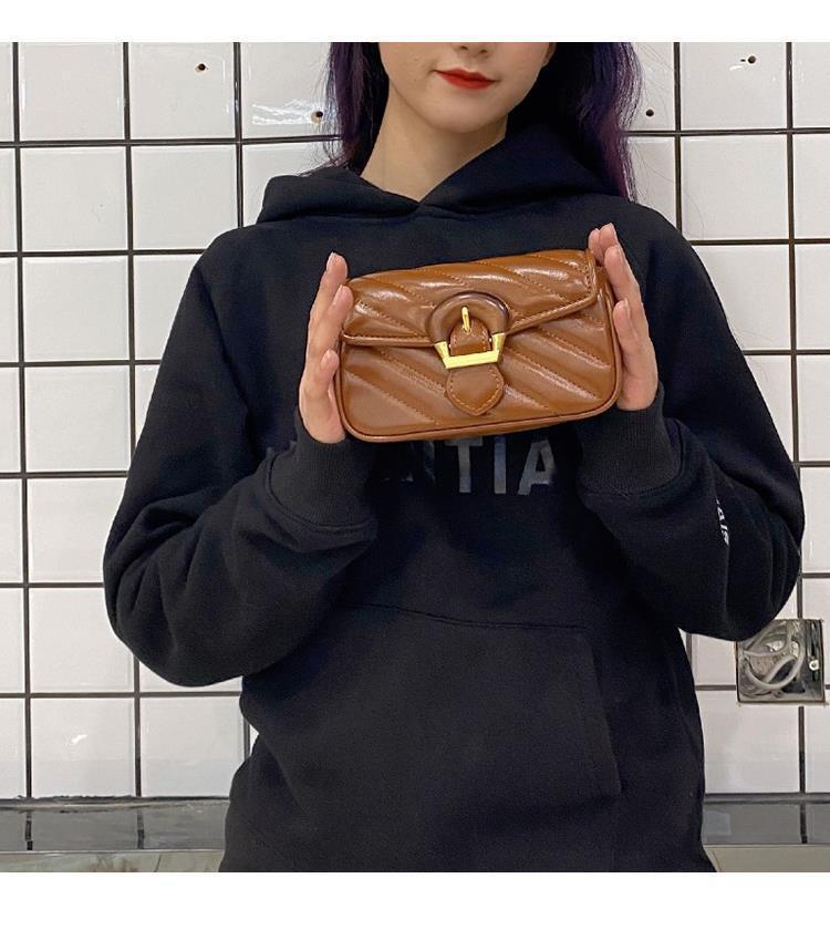 High End Horseshoe Buckle Fashion Designer Small Fragrance Light Luxury Handbag Shoulder Bag Niche Embroidered Thread Chain Crossbody Bag