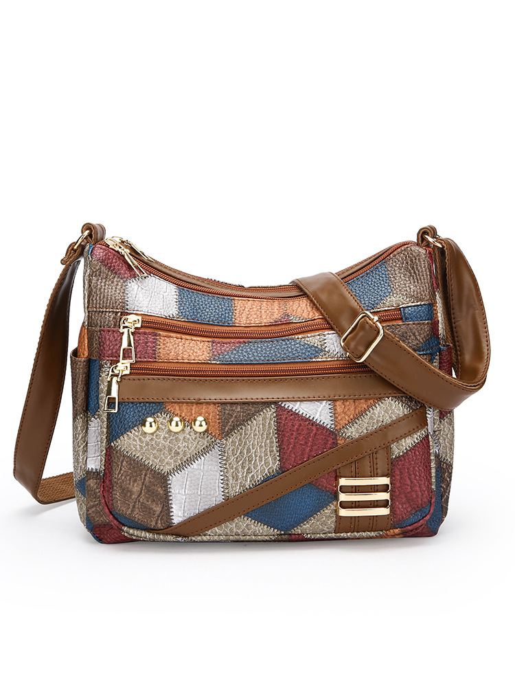 Designer Bag Luxury Bag Women Crossbody Ladies Plaid Pattern PU Leather Shoulder Bag Multi-Layer Compartments Shoulder Bags