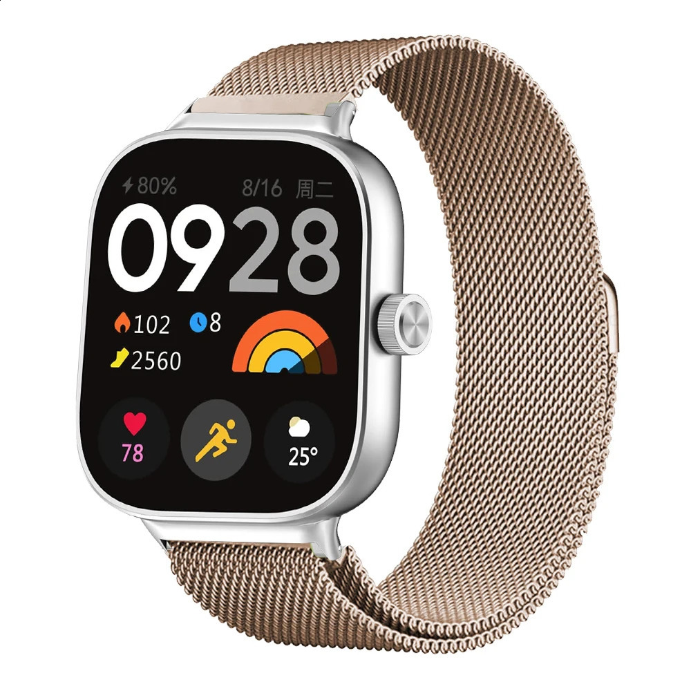 Milanese Loop Band For Redmi watch 4 Smartwatch Bracelet Mi band 8 pro Wristband Replacement Metal Strap Accessories 241105
