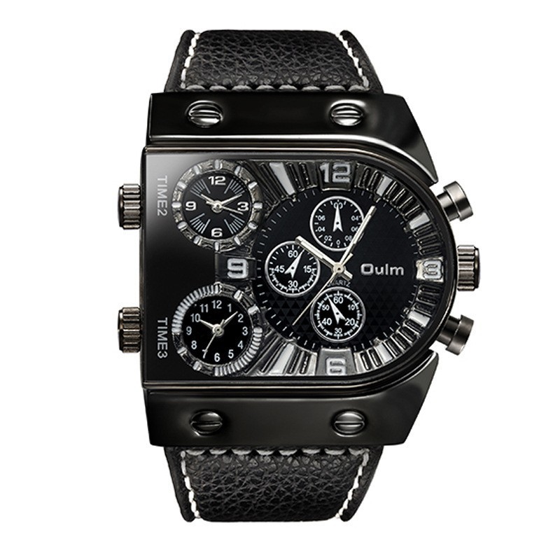 Watch For Men Cowhide strap luminous hands Thickness 12 MM High Quality Quartz Movement Tempered Glass Mirror Watchs 006B