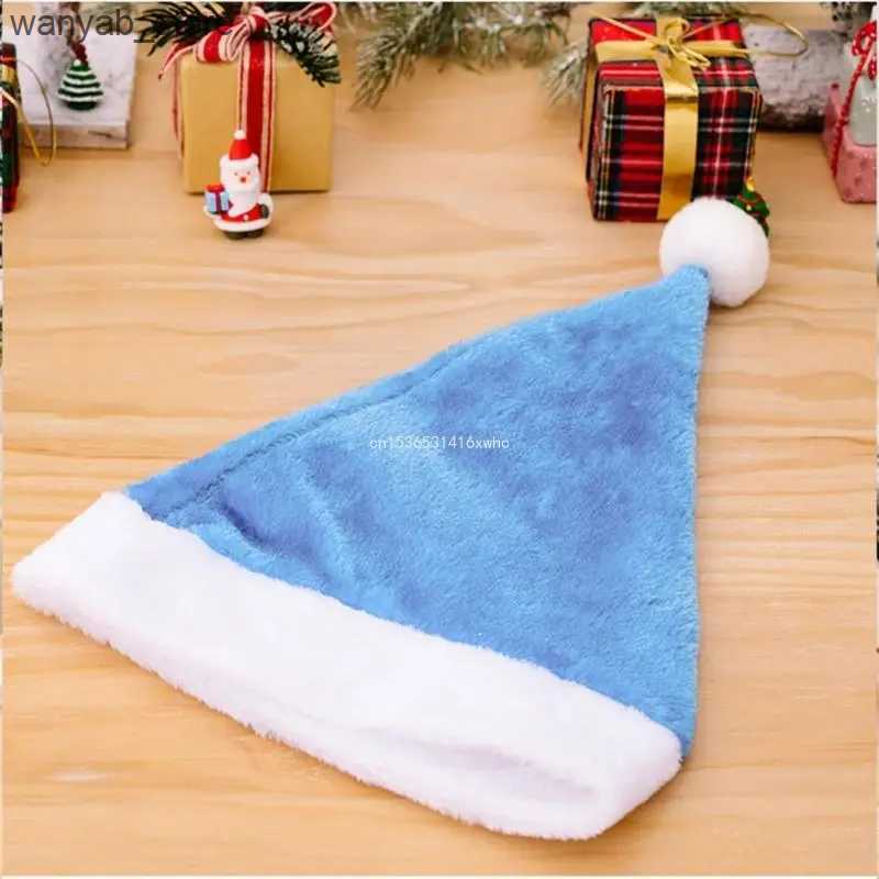 Wide Brim Hats Bucket Hats Dropship Christmas Multi Color Plush Hat Santa Hats for Winter Xmas Hat Party Accessories L240910