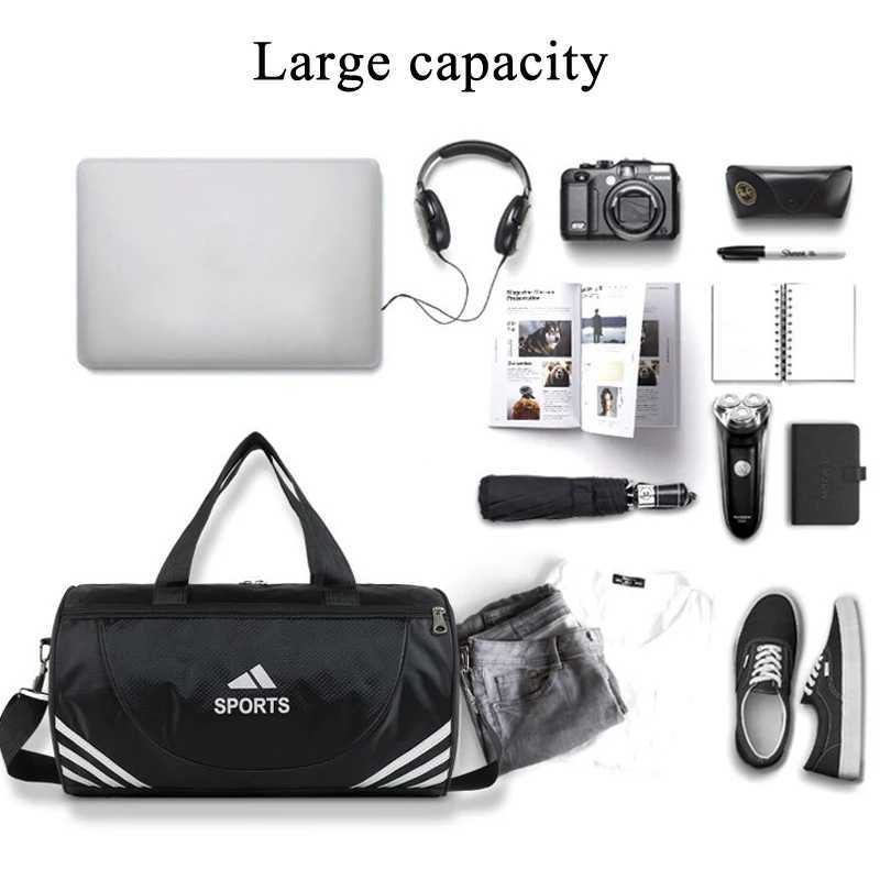 Men Women Sports Gym Bag Travel Fashion Unisex Outdoor Yoga Training Fitn isure Bag Black Swimming HandbagXJ241106