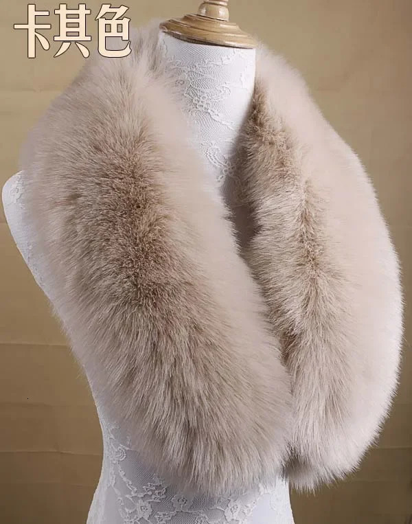 Artificial fox fur collar scarf super fluffy thick fur scarf purple rose red packaging boys winter clothing accessories 241106