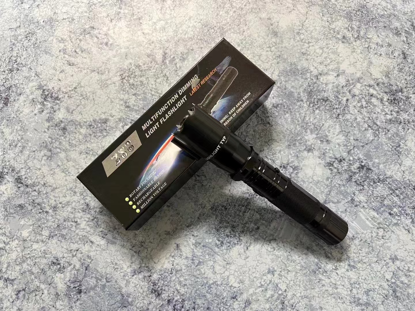 New explosion-proof outdoor lighting multi-function flashlight keychain straight charge 288A fashion-L1886