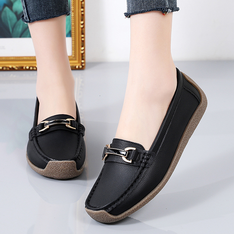 Large Flat Bottom Bean Casual Soft Sole Mom's Women's Four Seasons Lefu Shoes Size 35-44