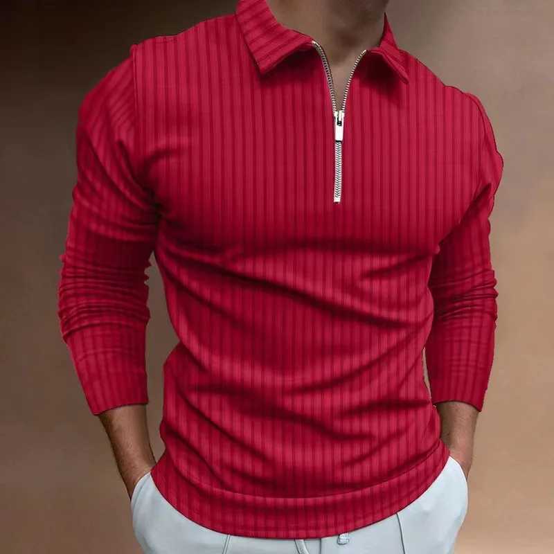 2024 European and American New Cross border Autumn/Winter Shirt Zipper Strip Sved Mens Stone W241106