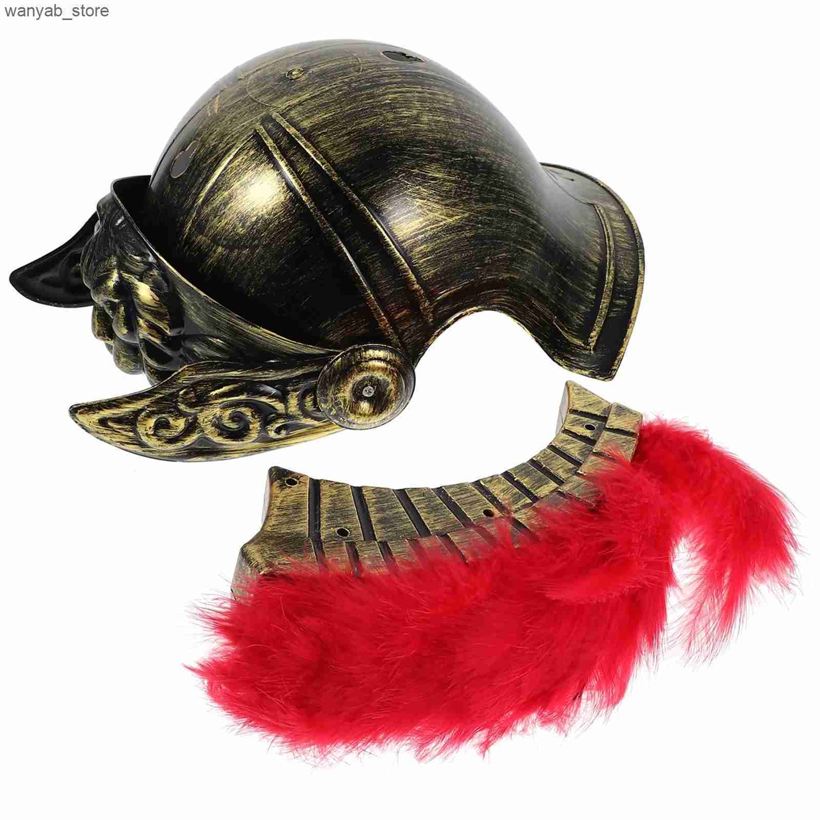 Wide Brim Hats Bucket Hats Roman Soldier Prop Carnival Costume Props Costume Hat for Christmas Halloween Cosplay Party Samurai L240910