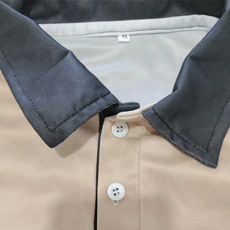 Spring and summer new mens fashion long Sve sports collar shirt mens business casual shirt top W241106