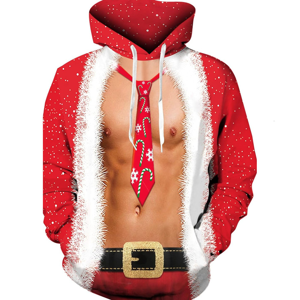 Hoodie for Mens Womens Ugly Christmas Hoodies Mens Womens Funny 3D Printed Sweatshirts with Pockets Graphic Hoodies sweatshirt muscle