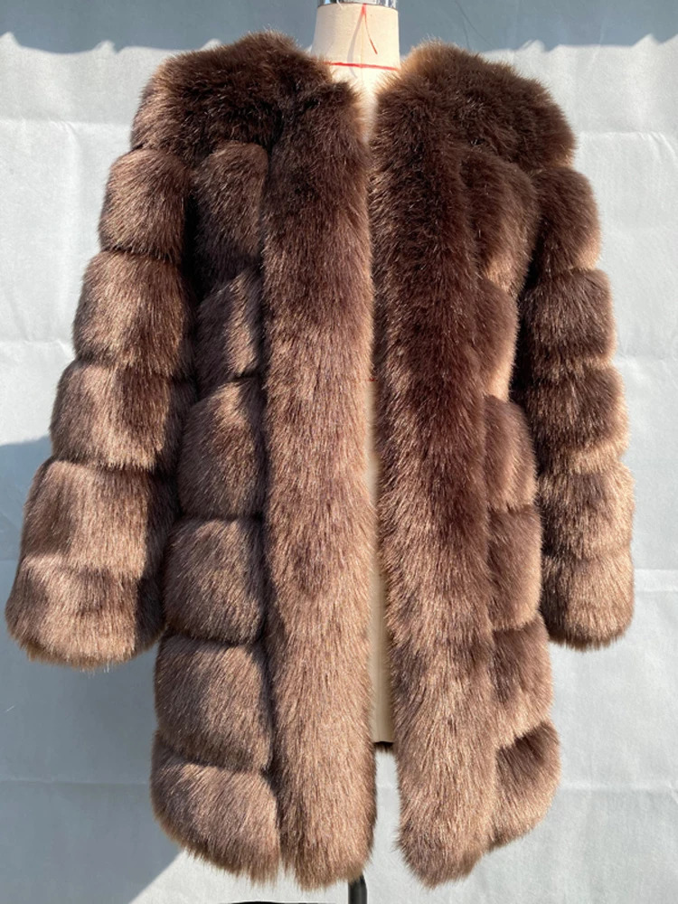 ZADORIN Winter Long Furry Faux Fur Coat Jackets Women Thick Warm Fluffy Jacket Causal Party Overcoat Streetwear 241104