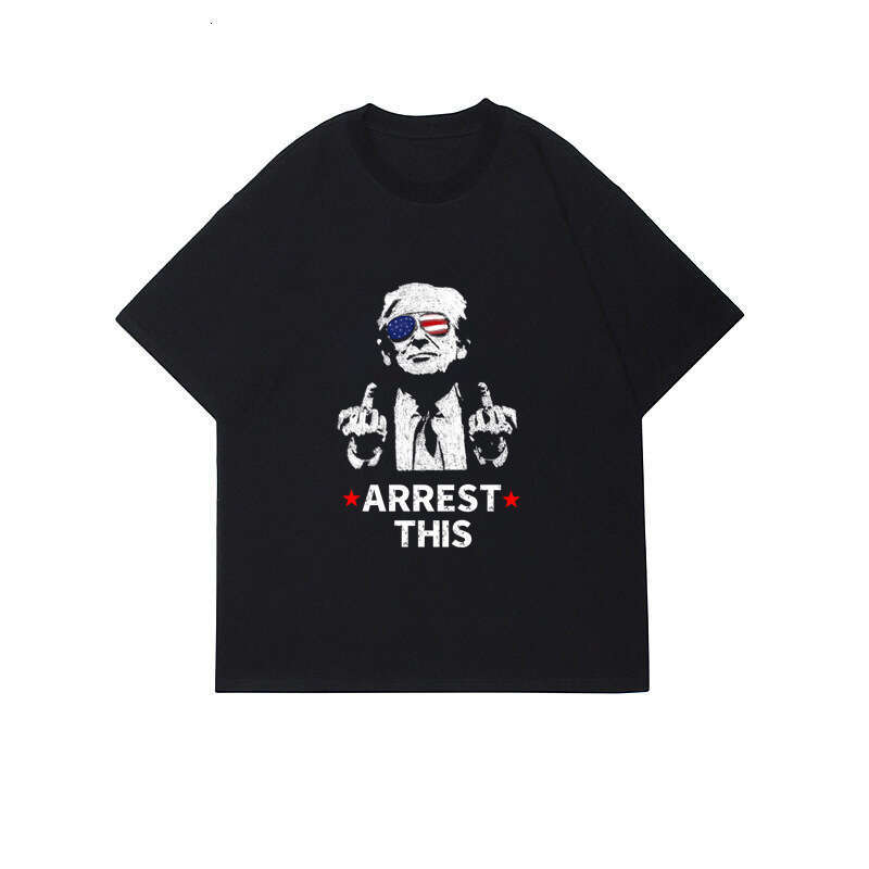 shanshi mens designer t shirt Trump printed T-shirt for men and women Large, loose, American style spoof, high-quality cotton t-shirt
