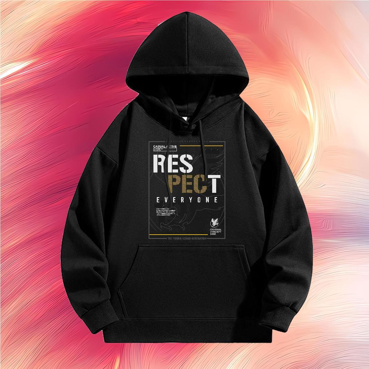 Casual New Hoodie For Woman High Street Hip Hop Classic Unisex Hooded Sweatshirt Plus Size Custom Warm Fleece Tops Hoodie Hooded Collar Long Sleeves