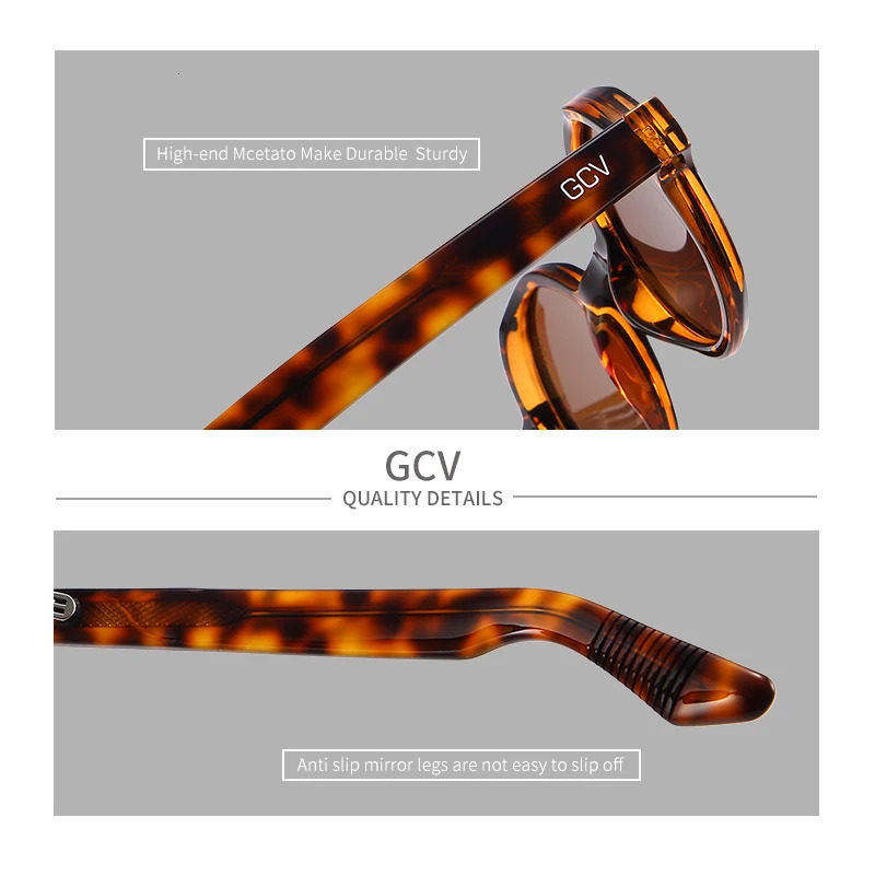 GCV fashion avant-garde acetate appearance patent n for women GM cat eye sunglasses polarizing and UV protection 241106