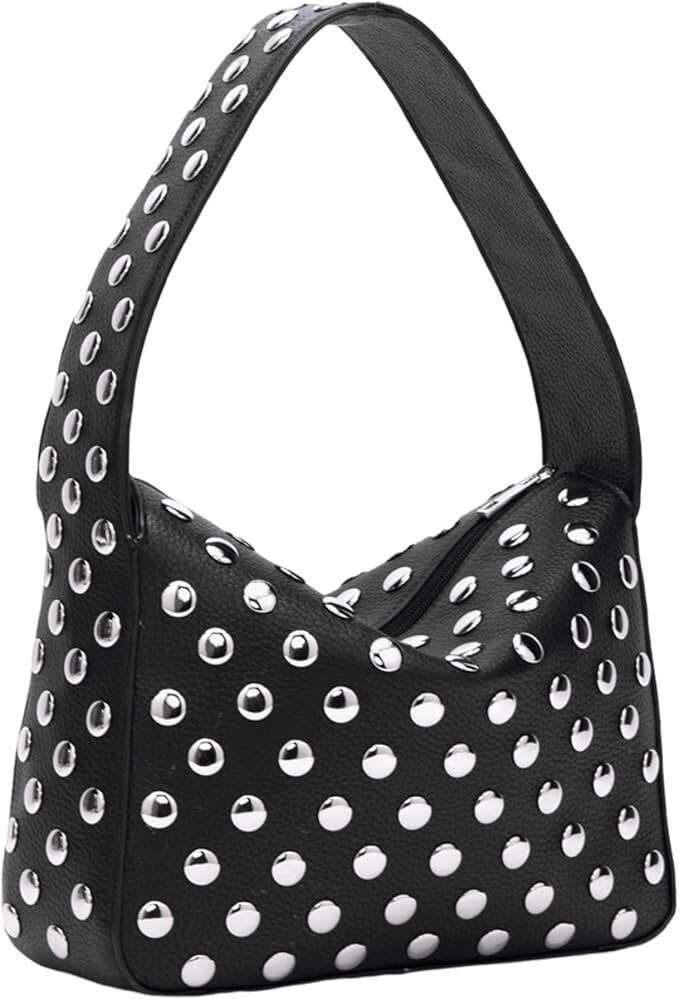 2024 OLOEY Autumn/Winter New Rivet Underarm Street Trendy Punk Women's Shoulder Bag Handbag