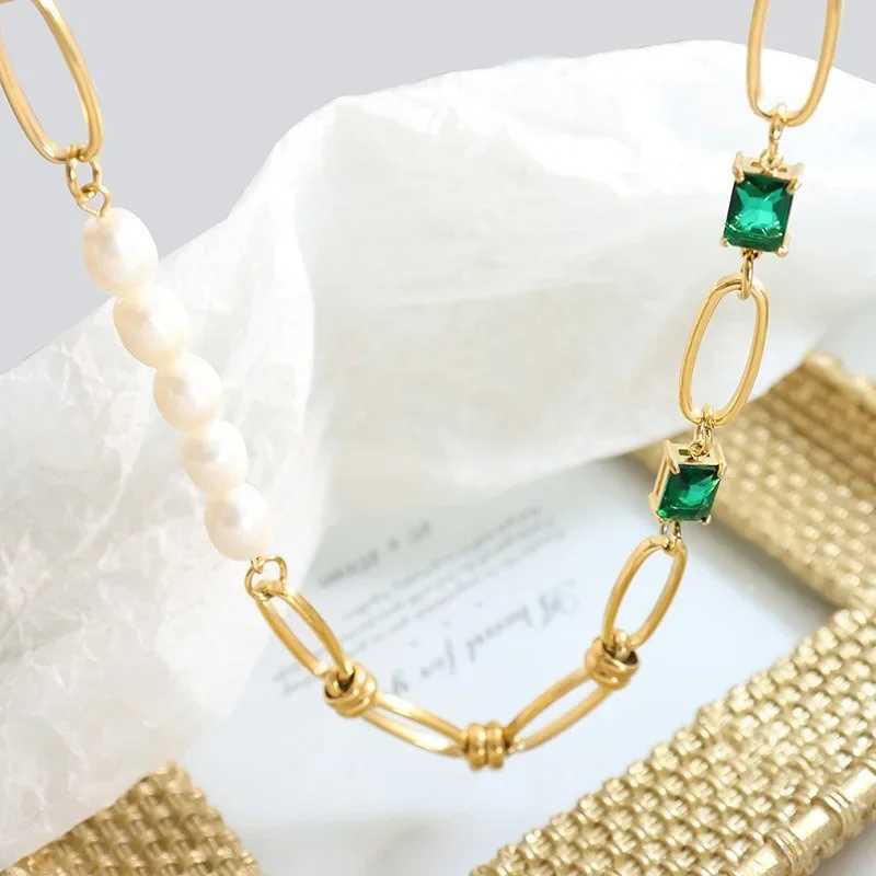 Fashionable retro natural jade pin Wen jewelry set designer new freshwater pearl Wen necklace luxury bracelet X241106