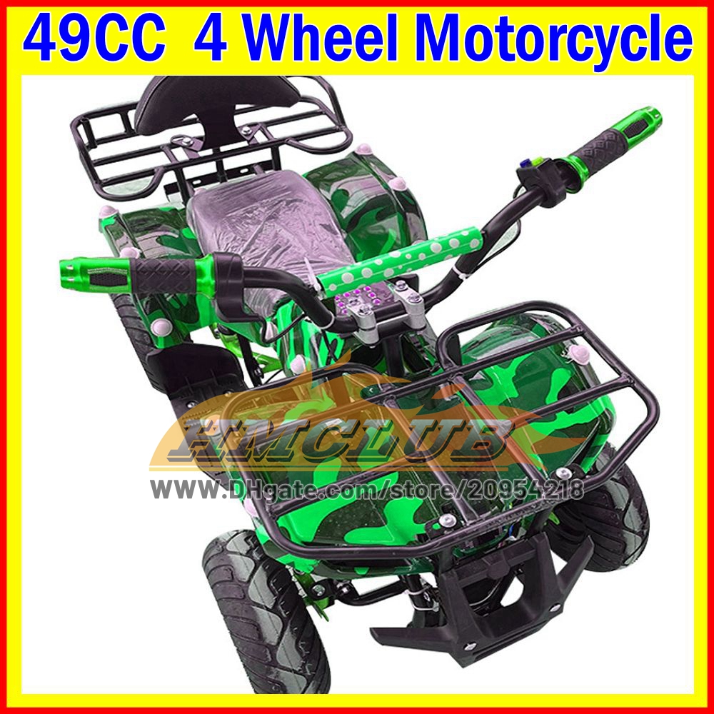 Kids Adult ATV UTV MOTO All-terrain Motorcycle Four Wheels ATV OFF-road 49CC 50CC 2-Stroke Engine Gasoline Racing MOTO For New Year Birthday Holiday G