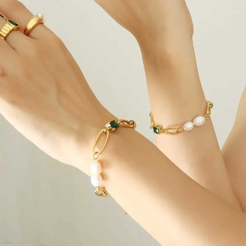Fashionable retro natural jade pin Wen jewelry set designer new freshwater pearl Wen necklace luxury bracelet X241106