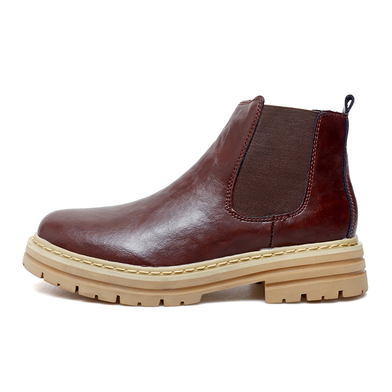 Platform Boots Men Style Ankle Leather Botas Hombre Winter Plush Warm Big Size 47 48 Thick Soles