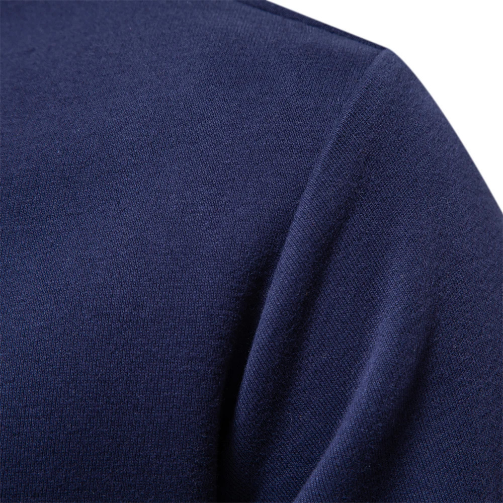 Autumn Fashion Polo Neck Sweatshirts for Men Casual and Social Wear Quality Cotton Mens Sweatshirts 241106