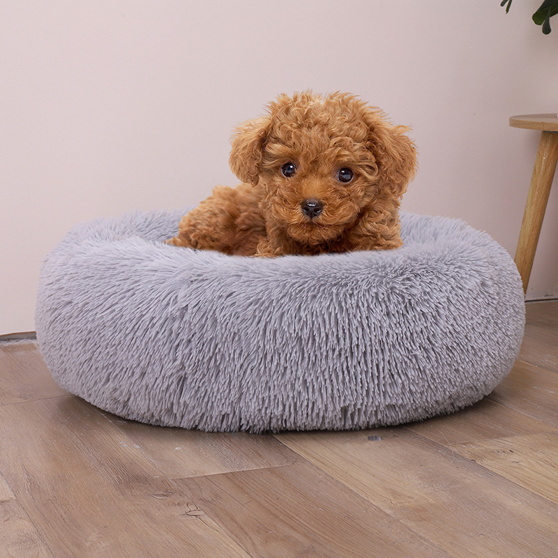Dog Nest Doughnut Plush Winter Pet Nest Cat Nest Warm Pet Supplies Dog Bed Pet Bed Pet Mat 885