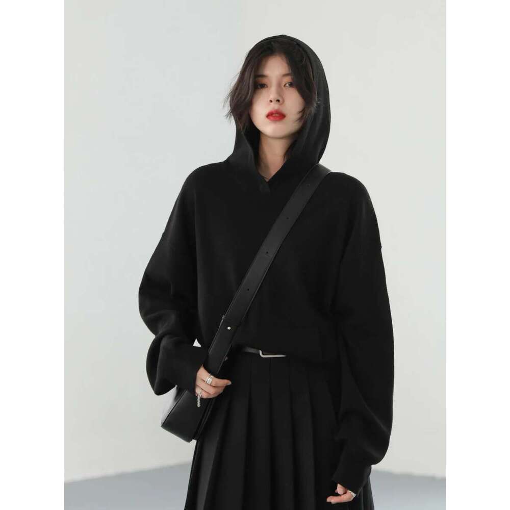 CHIC VEN Women's Sweaters Solid Casual Hooded Knitted Sweater Coat For Woman Long Sleeve Jumpers Female Tops Autumn Winter 2022
