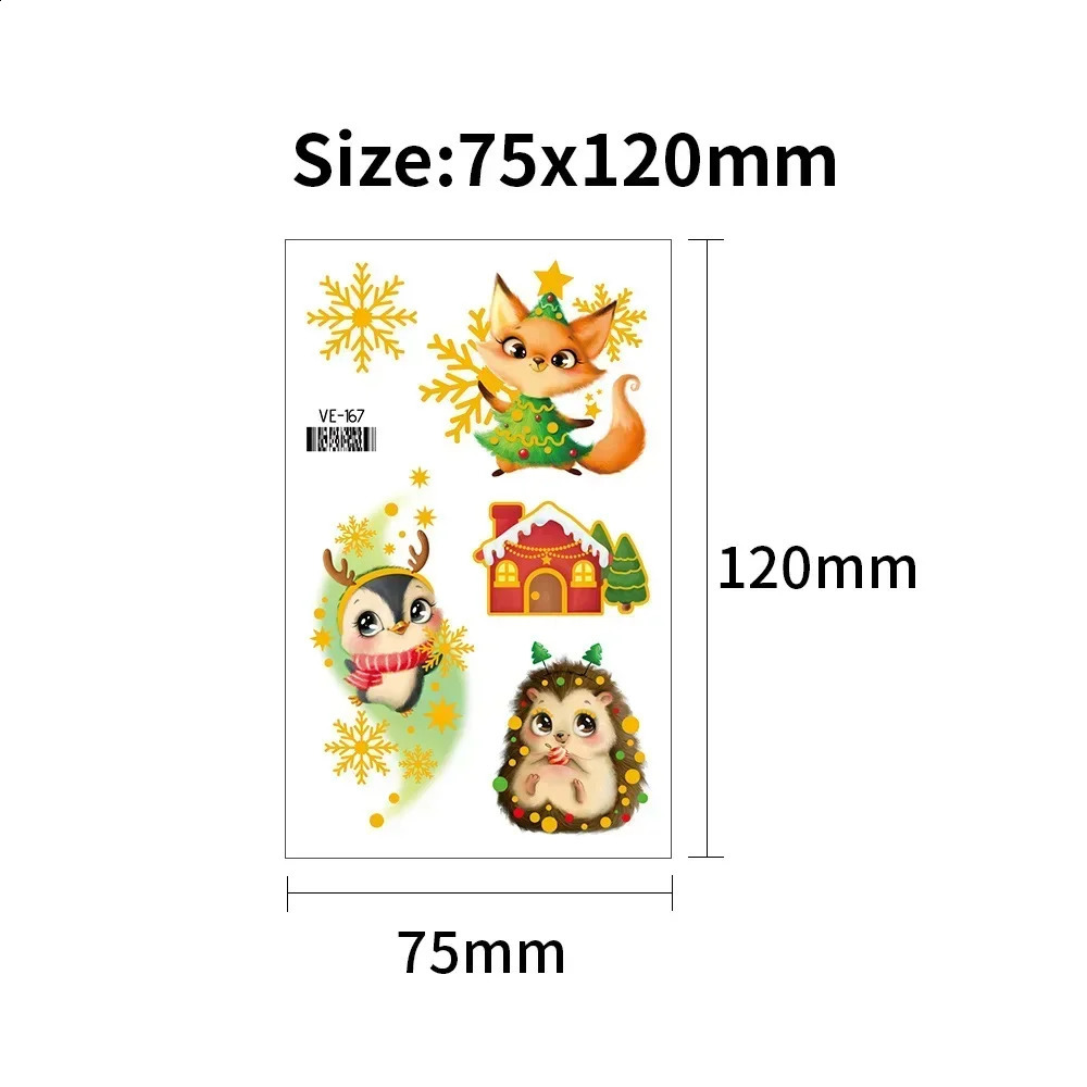 Christmas temporary tattoos Christmas party decorations Christmas themed cute stickers 15 gifts for girls and boys 241105