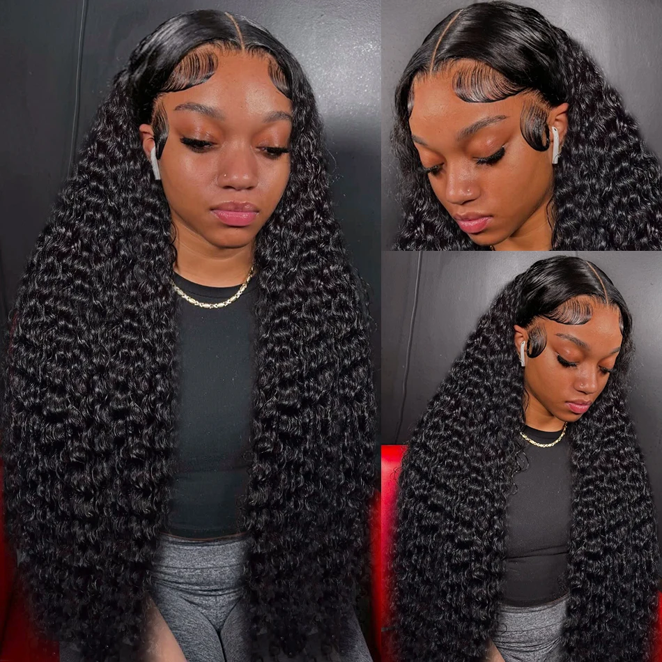 Free shipping Loose Deep Malaysian 13x4 HD Wig Curly Water Wave 360 Lace Frontal Silation Human Hair 5x5 Closure Wigs For Women