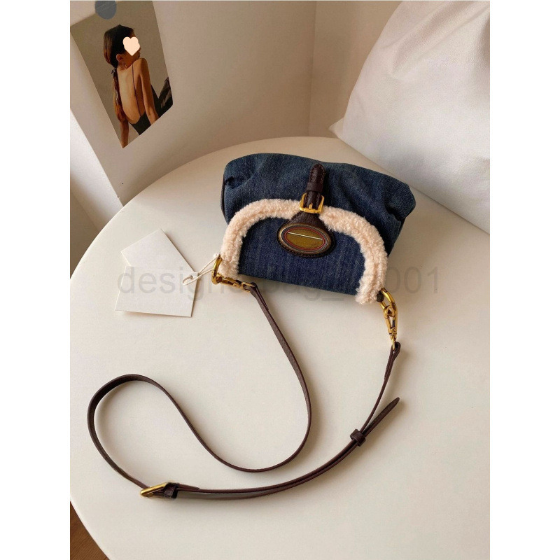 Bag Designer Fashion Classic 10a Top Nikiduncks Woman Handbagevening Bags Design Western Cowboy Lamb Wool Shoulder for Women 2024 New Te
