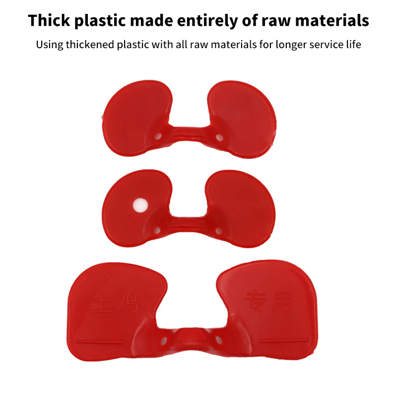 Red Plastic Chicken Glasses Pheasant Anti-pecking Goggles Glasses With Bolt Protect Poultry Supplies Hens Farm Accessories-B2