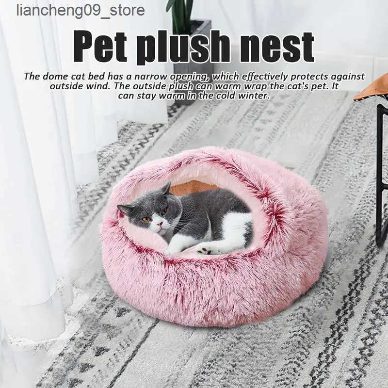 kennels pens Small dog bed pet bed cat bed soft furry cat house bed dog bed with anti slip bottom washable pet bed L240910