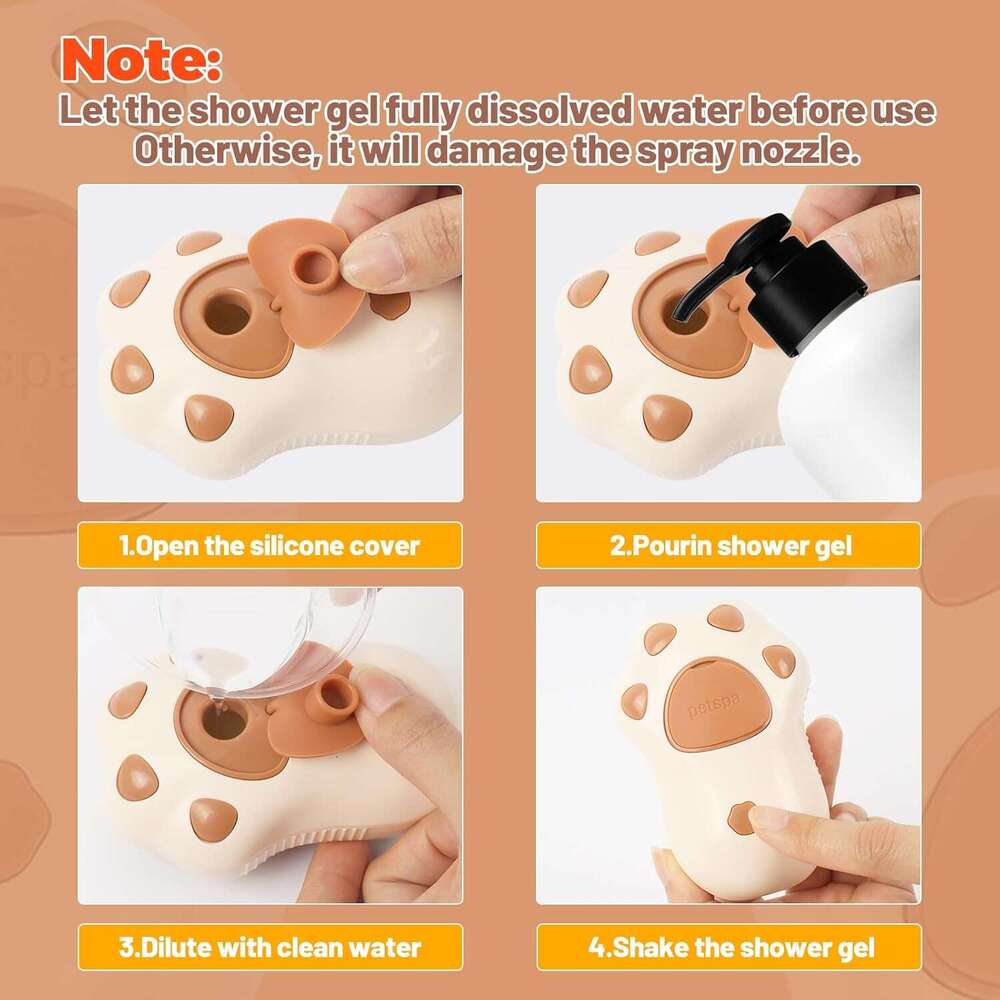 steam brush for cats, 3 In 1 Steamy New Upgrades Silicone Self-Cleaning Spray Shedding, Steam Brush, Pet Hair Cleaning Brush For Cat Dog