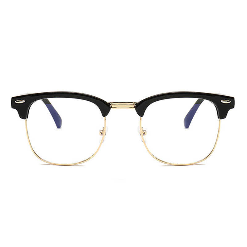 Classic Sunglasses Eyebrow Design Vintage Rice Nail Half Frame Metal Glasses Tide Anti Blue Light Glasses Designer Sunglasses for Men Women Polarized 
