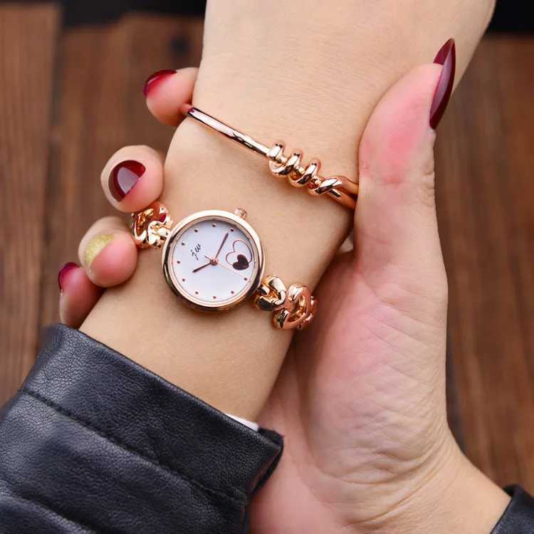 2018 JW Brand Culture Leisure Fashion Quartz Bracelet Watch Leisure Stainless Steel Crystal Womens Dress Gold Watch X241106