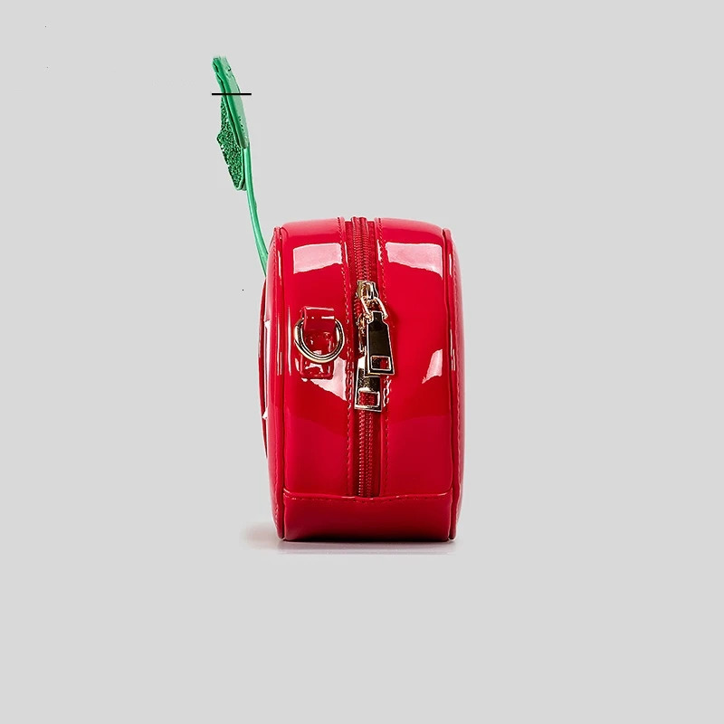 2024 Ins Creative Cherry Shaped Shoulder Bag Sweet Girl Cute Personality Small Chain Handbag Niche Womens Mouth Red Envelope241106