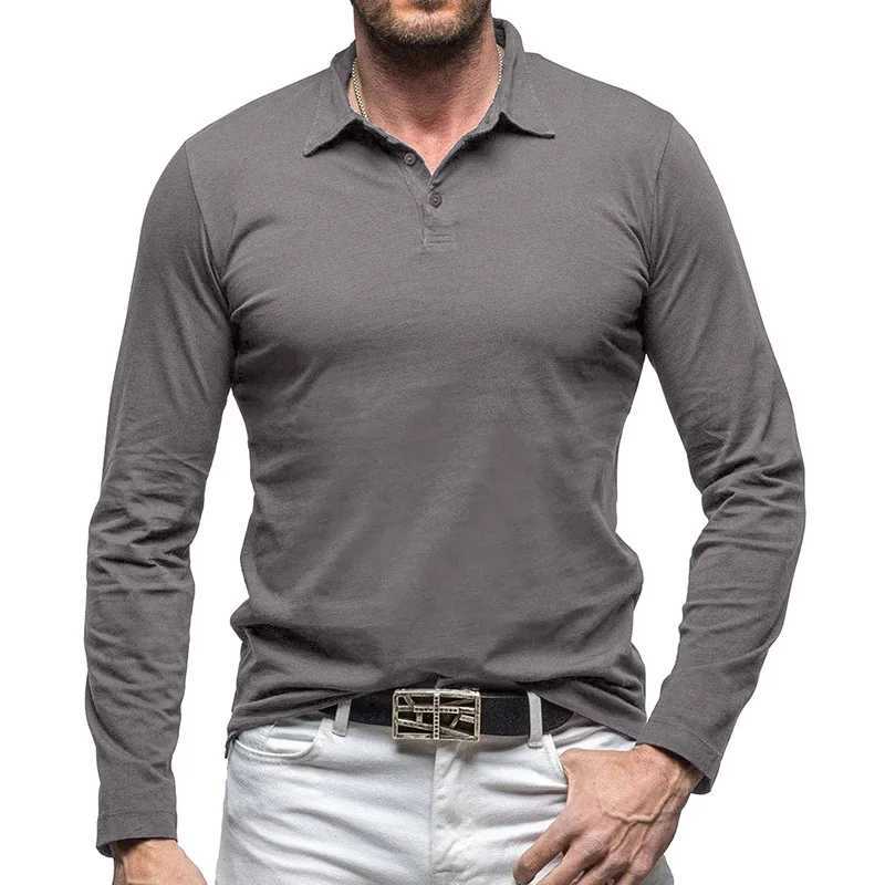 Spring summer autumn winter fashion autumn and winter long Sve solid block shirt for mens wear Korean loose button casual full matching top W241106