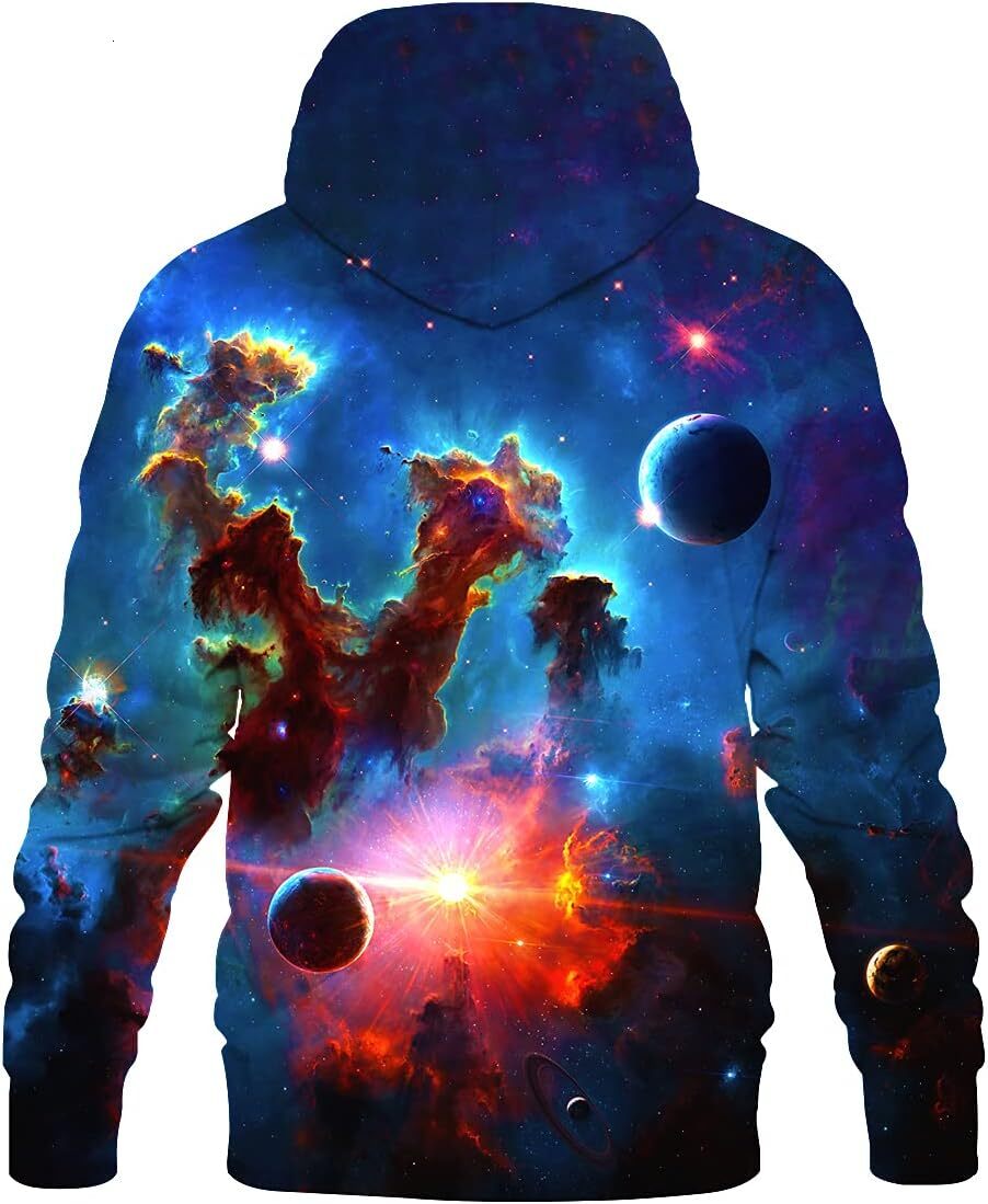 Hoodie for Mens Womens starlit skyUnisex Novelty Sweatshirts Cool 3D Printed Pullover Hoody Hoodie with Pocket Graphic Fashionable, handsome, and warm