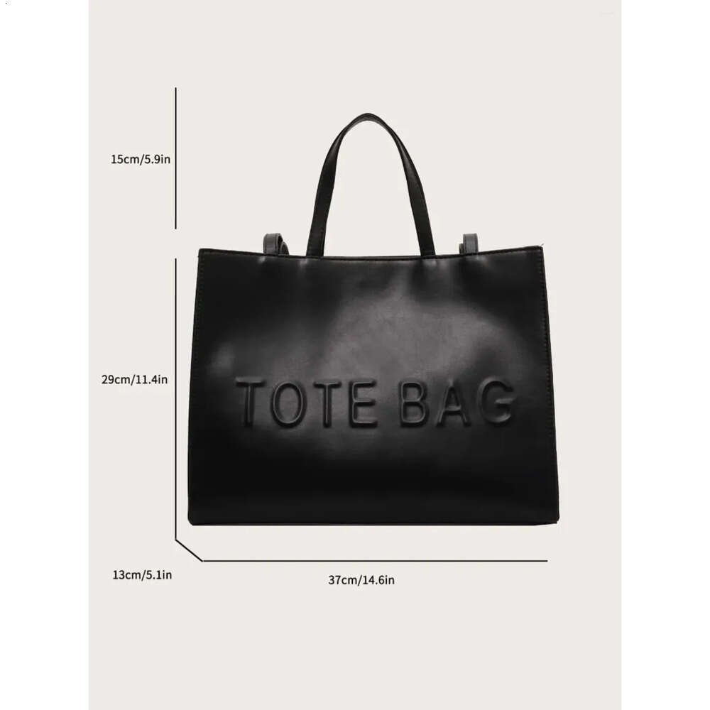 Shoulder Bags Large Capacity Fashionable With Letter Print Fashion Solid Color Simple Crossbody Women Casual Handbag 77Df E09d