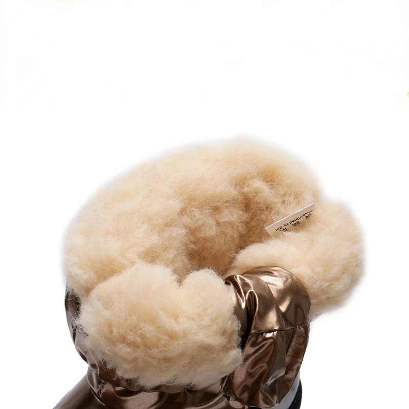 30% Real Wool Winter Warm Baby Shoes Waterproof Childrens Snow Boots -30 Degree Keep Warm Girls Boys Snow Boots Kids Shoes 241106