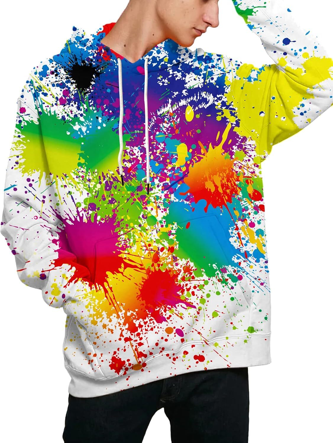 Hoodie for Mens Womens Unisex 3D Printed Hooded Sweatshirt Casual Pullover Hoodie with Big Pockets Graphic Hoodies sweatshirt Pullover Long Sleeve War